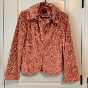 Gallery pink faux fur jacket